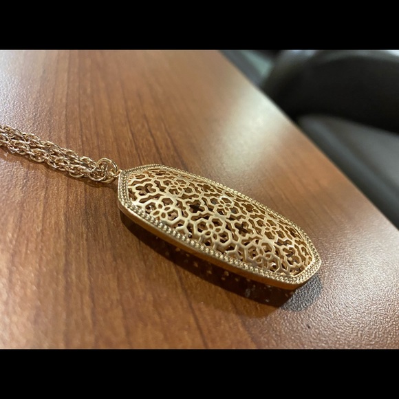 Kendra Scott Rose Gold Filigree Rae Necklace - Picture 5 of 6